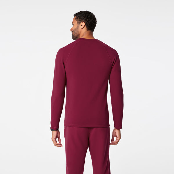 men's Deep Cranberry Waffle - Longsleeve Underscrub