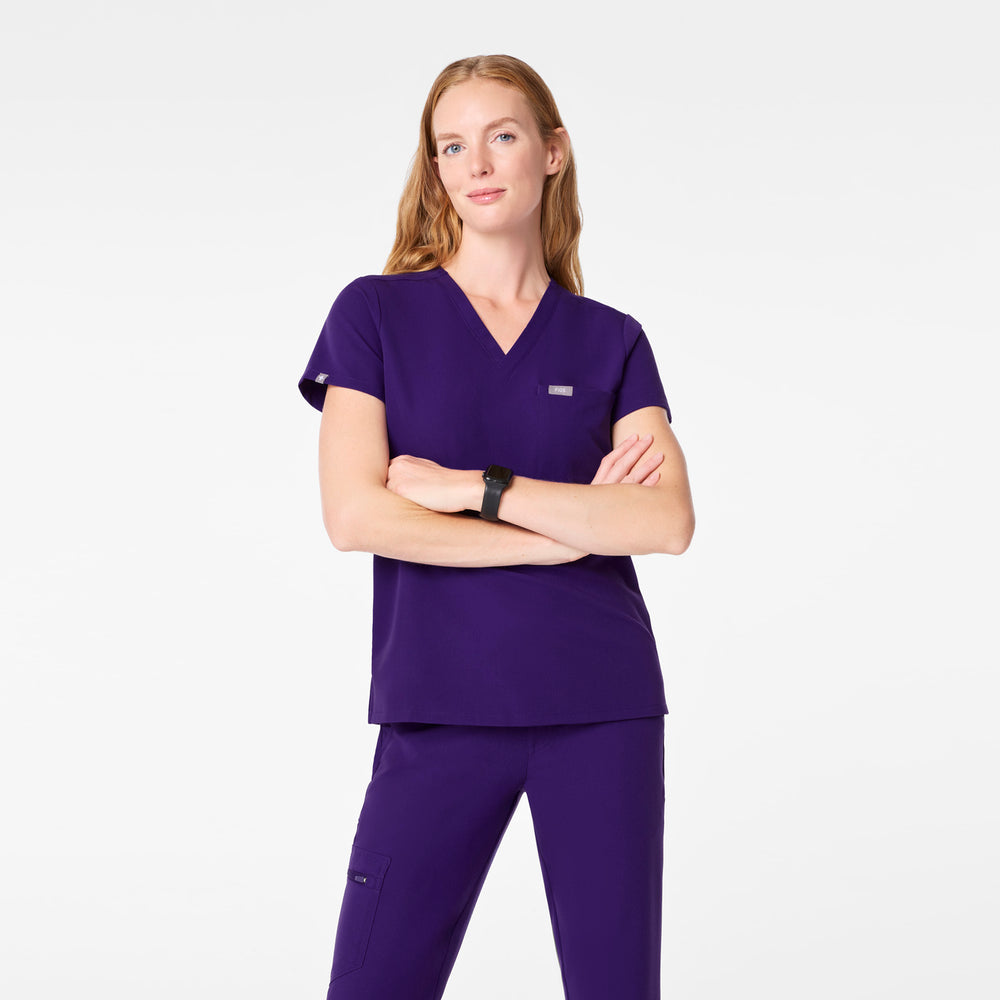 women's Purple Pulse Catarina - One-Pocket Scrub Top™
