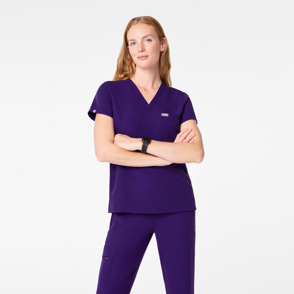 women's Purple Pulse Catarina - One-Pocket Scrub Top™