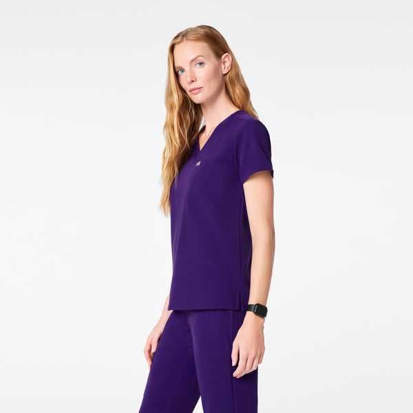 women's Purple Pulse Catarina Petite - One-Pocket Scrub Top™