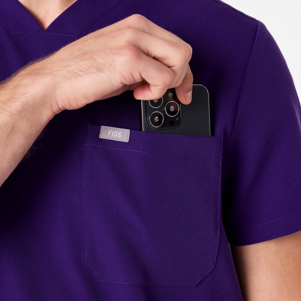 men's Purple Pulse Chisec - Three-Pocket Scrub Top™