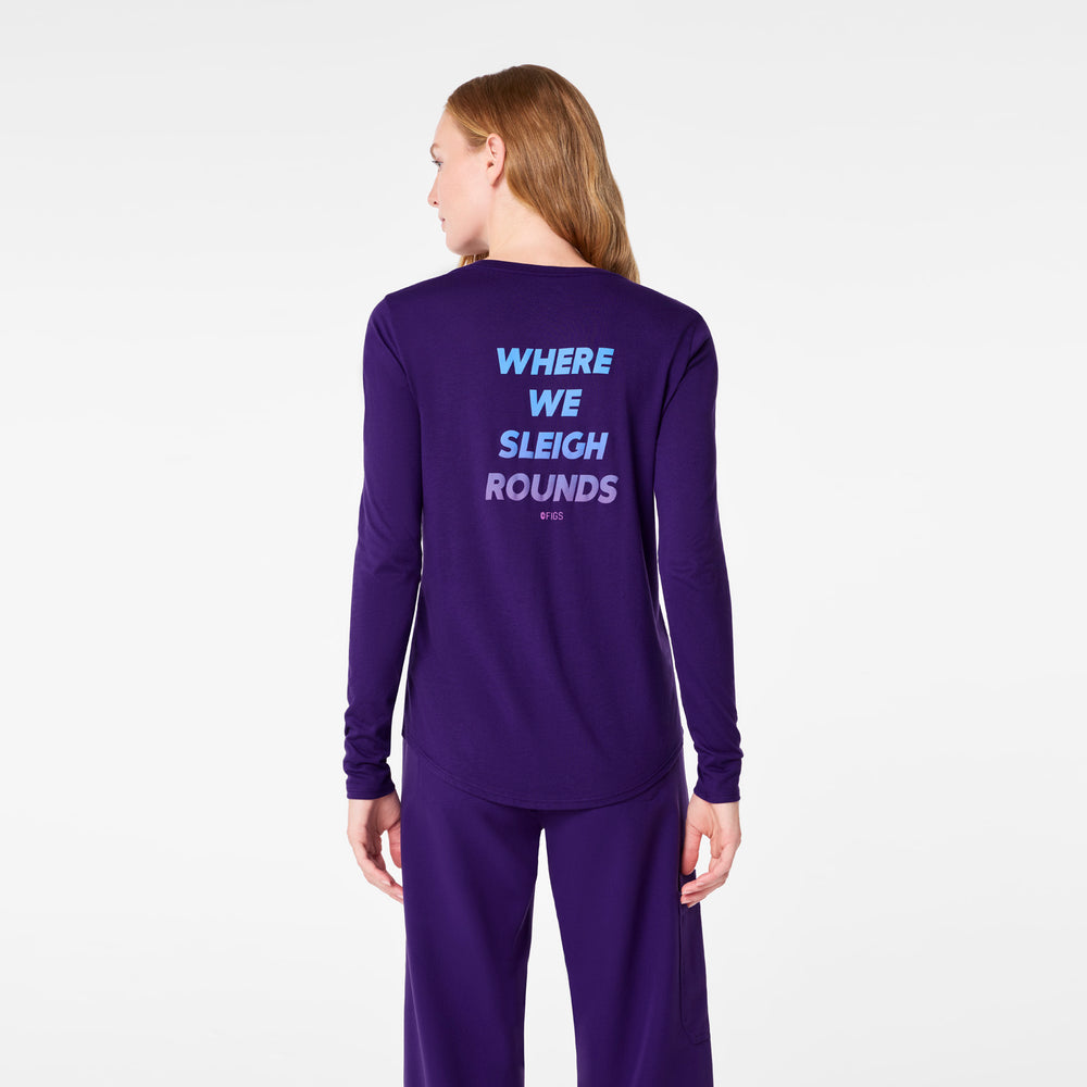 women's Purple Pulse Sleigh Rounds Supersoft - Longsleeve Underscrub
