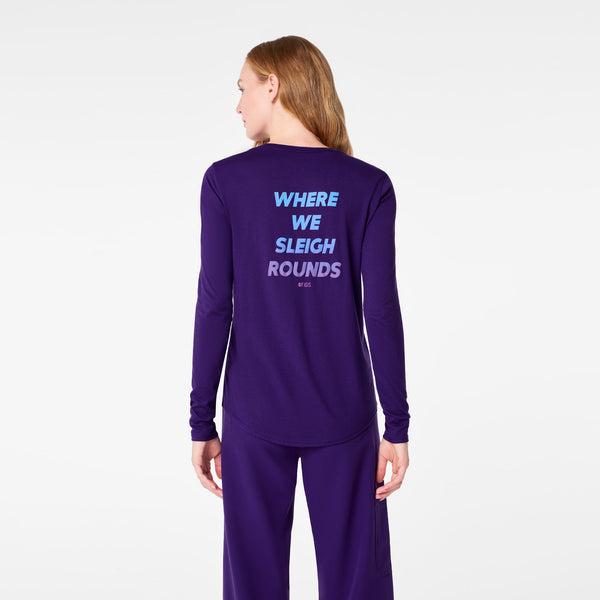 women's Purple Pulse Sleigh Rounds Supersoft - Longsleeve Underscrub