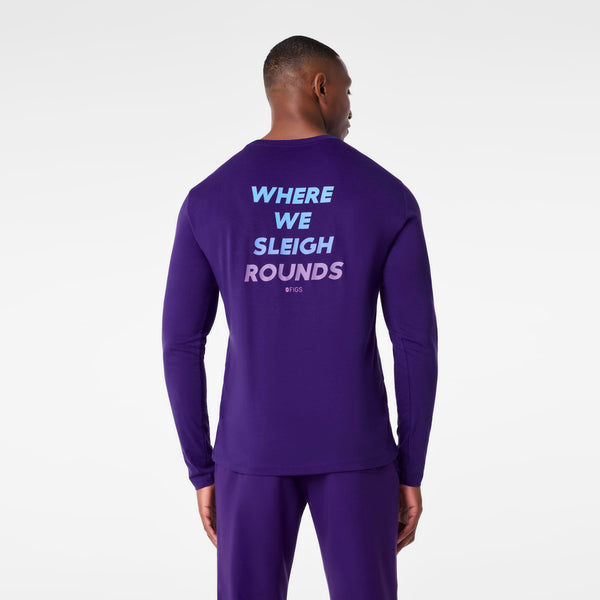 men's Purple Pulse Sleigh Rounds Supersoft - Longsleeve Underscrub