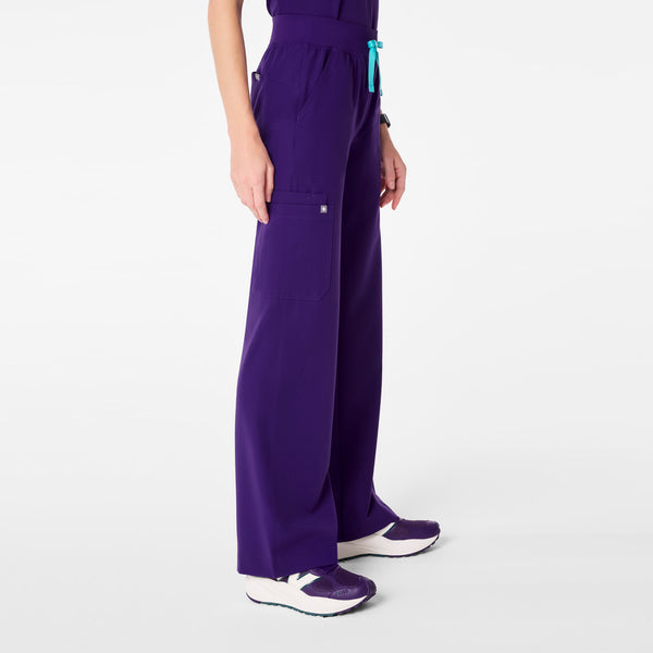 women's Purple Pulse High Waisted Isabel Wide Leg - Tall Scrub Pant