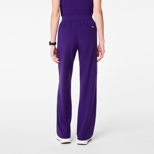 women's Purple Pulse High Waisted Isabel Wide Leg - Petite Scrub Pant