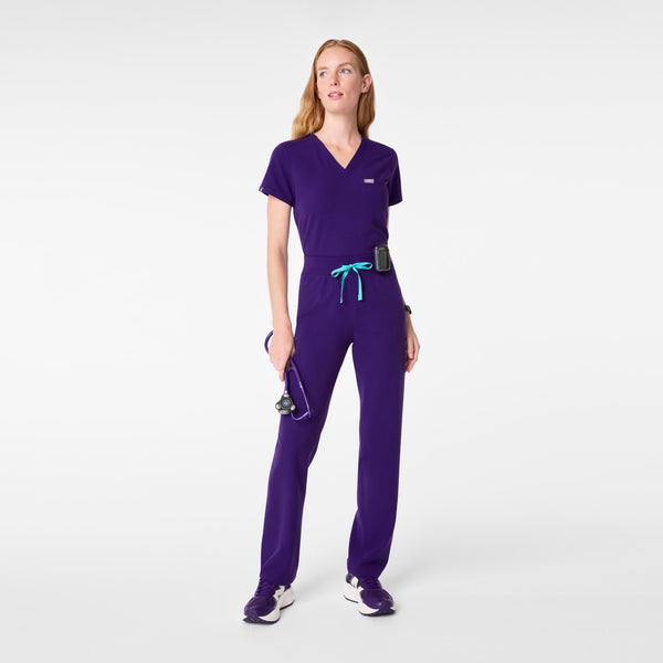 women's Purple Pulse High Waisted Livingston - Petite Basic Scrub Pant™