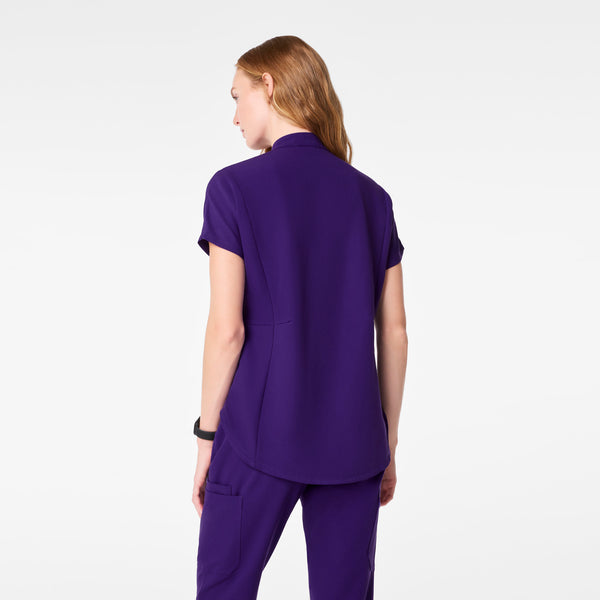 women's Purple Pulse Montex - Mock Neck Scrub Top