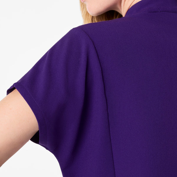women's Purple Pulse Montex - Mock Neck Scrub Top