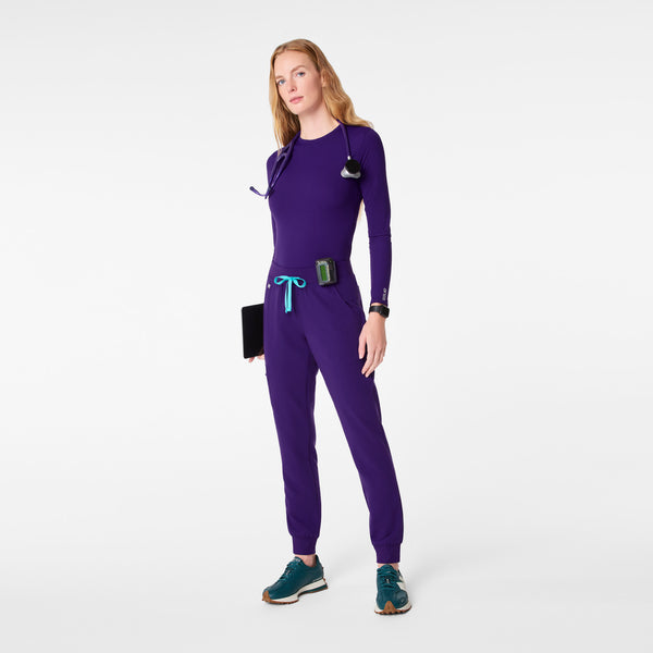 women's Purple Pulse Ribbed - Longsleeve Underscrub