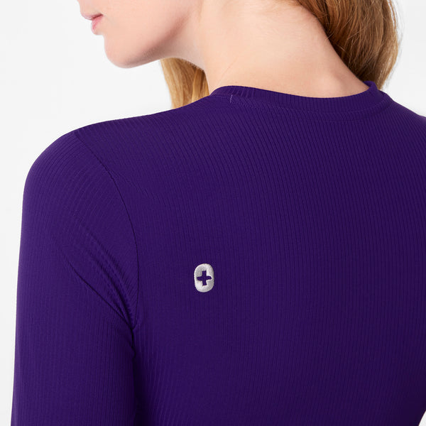 women's Purple Pulse Ribbed - Longsleeve Underscrub