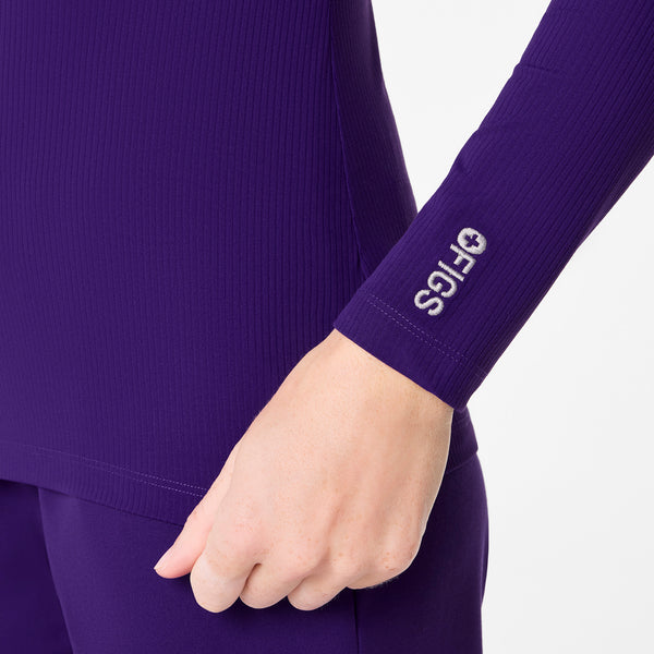 women's Purple Pulse Ribbed - Longsleeve Underscrub