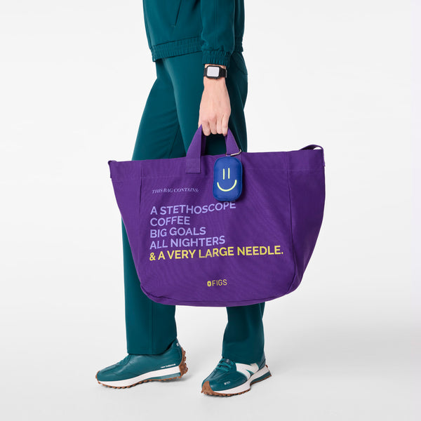 Purple Pulse Smile Bag Charm