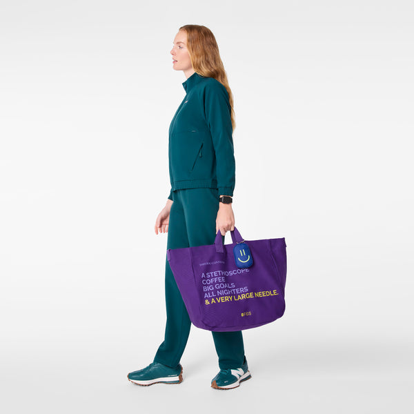 Purple Pulse Smile Bag Charm