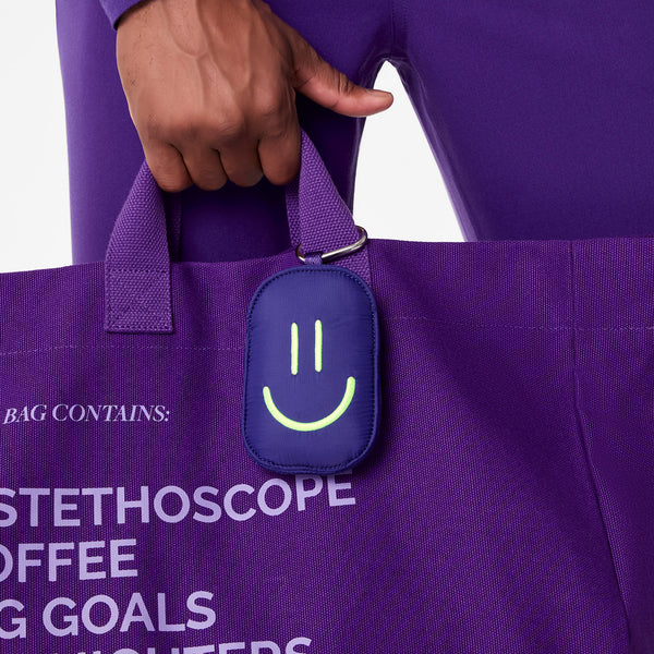 Purple Pulse Smile Bag Charm