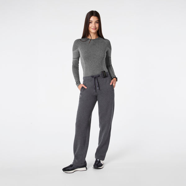 women's Charcoal Heather Grey Off-Shift Straight Leg - Sweatpant™