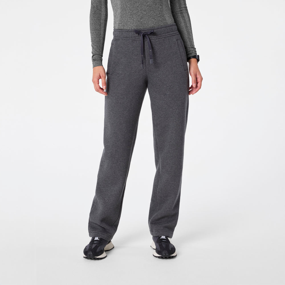 women's Charcoal Heather Grey Off-Shift Straight Leg - Sweatpant™