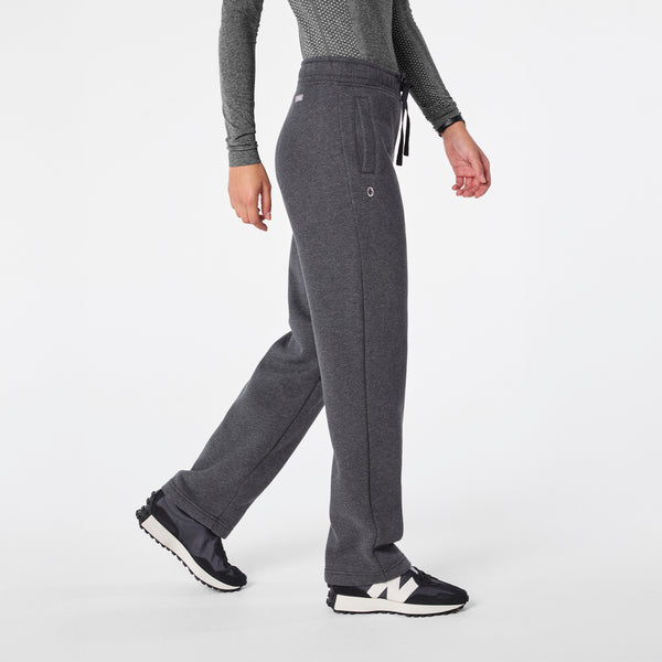 women's Charcoal Heather Grey Off-Shift Straight Leg - Sweatpant™
