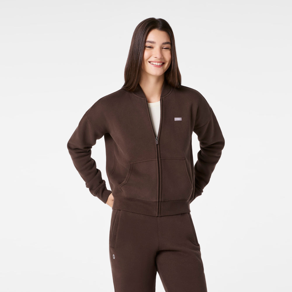 women's Hot Fudge Off-Shift Bomber Sweatshirt™