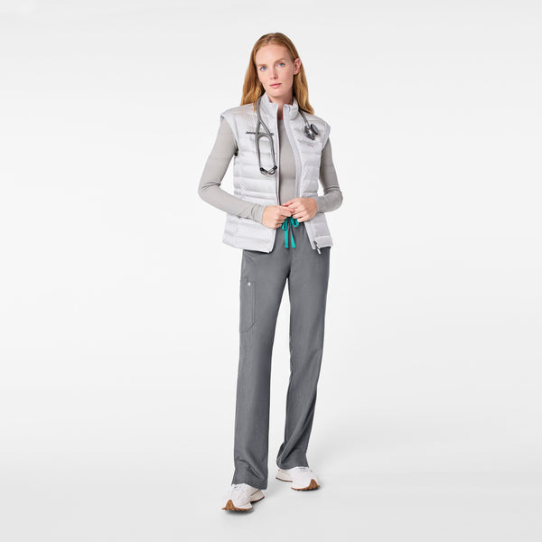 women's Silver Frost On-Shift Metallic Puffer Vest