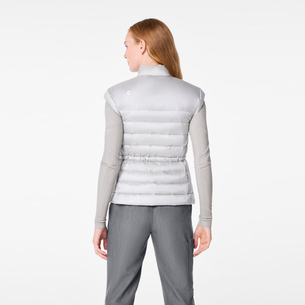 women's Silver Frost On-Shift Metallic Puffer Vest