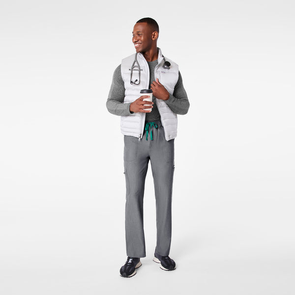 men's Silver Frost Metallic Puffer Vest