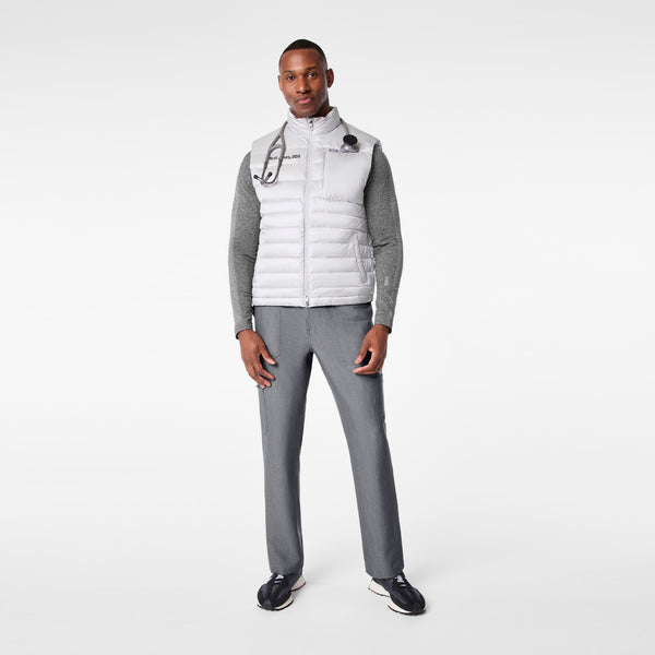 men's Silver Frost Metallic Puffer Vest