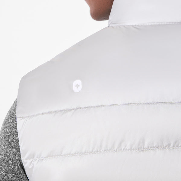 men's Silver Frost Metallic Puffer Vest
