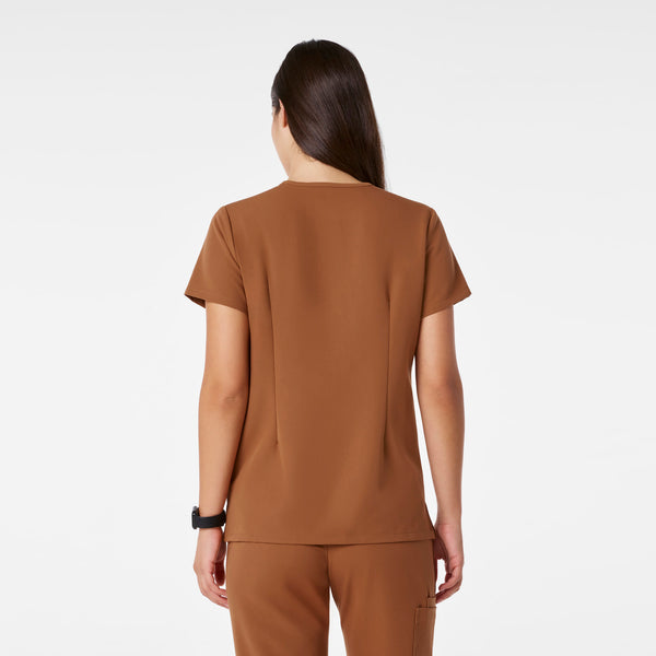 women's Mocha Casma - Three-Pocket Scrub Top™