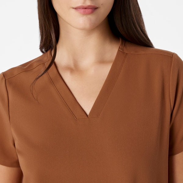 women's Mocha Casma - Three-Pocket Scrub Top™