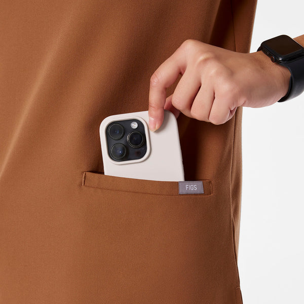 women's Mocha Casma - Three-Pocket Scrub Top™