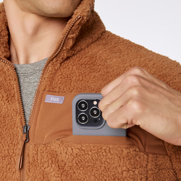 men's Mocha On Shift High Pile - Bomber Jacket™