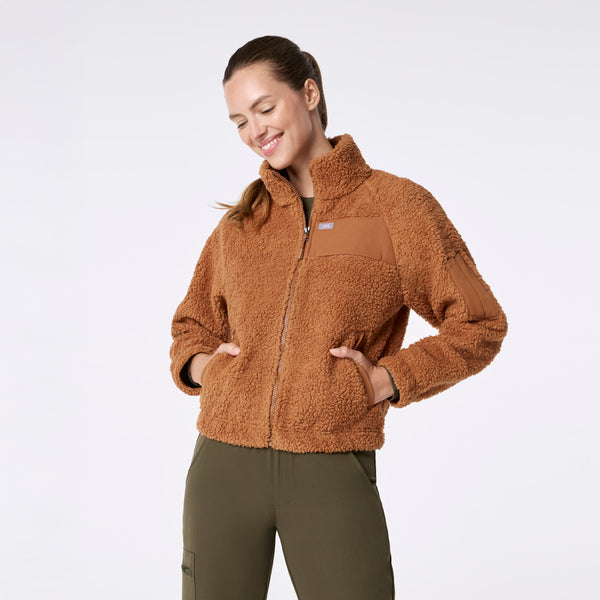 women's Mocha On-Shift High Pile - Bomber Jacket™