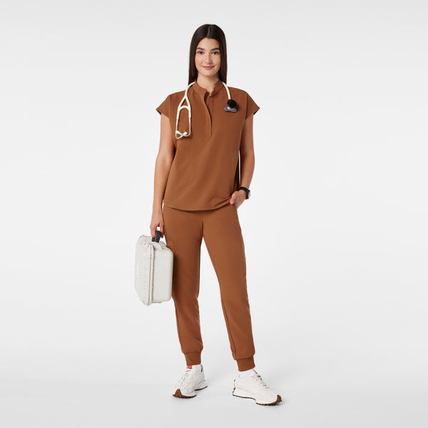 women's Mocha Rafaela - Oversized Scrub Top™