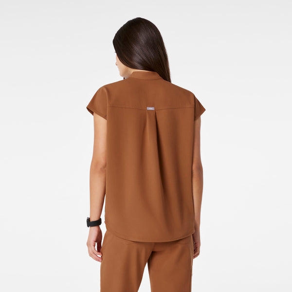 women's Mocha Rafaela - Oversized Scrub Top™