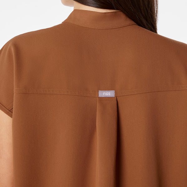 women's Mocha Rafaela - Oversized Scrub Top™