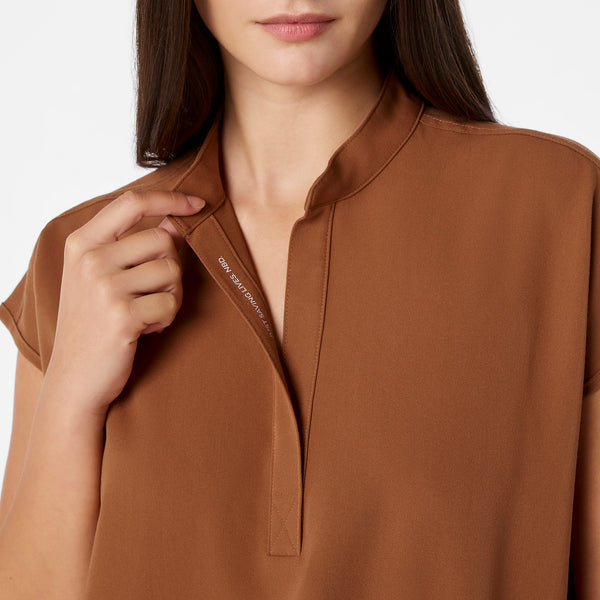 women's Mocha Rafaela - Oversized Scrub Top™