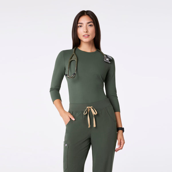 women's Moss Ribbed - ¾ Sleeve Underscrub
