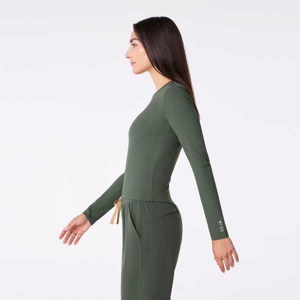 women's Moss Ribbed Cropped - Longsleeve Underscrub