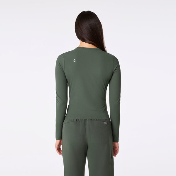 women's Moss Ribbed Cropped - Longsleeve Underscrub
