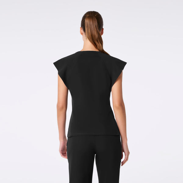 women's Black Orillia Slim Scoop Neck - Scrub Top