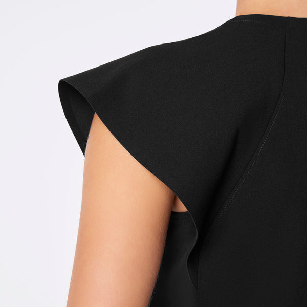 women's Black Orillia Slim Scoop Neck - Scrub Top