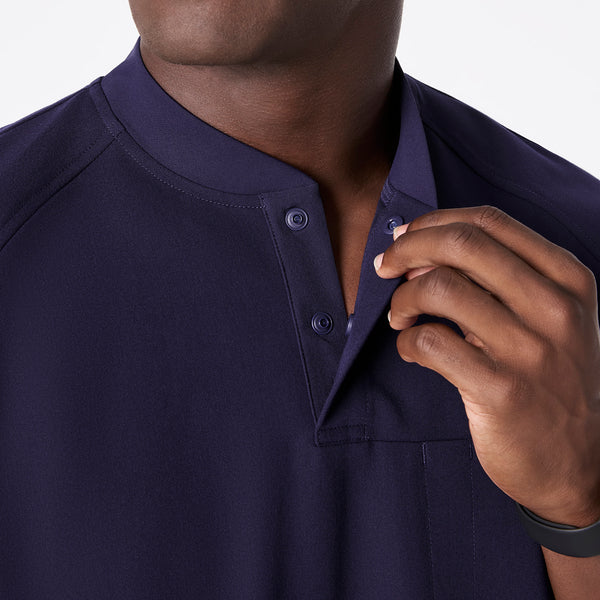 men's Navy Stratton Henley - Shortsleeve Scrub Top