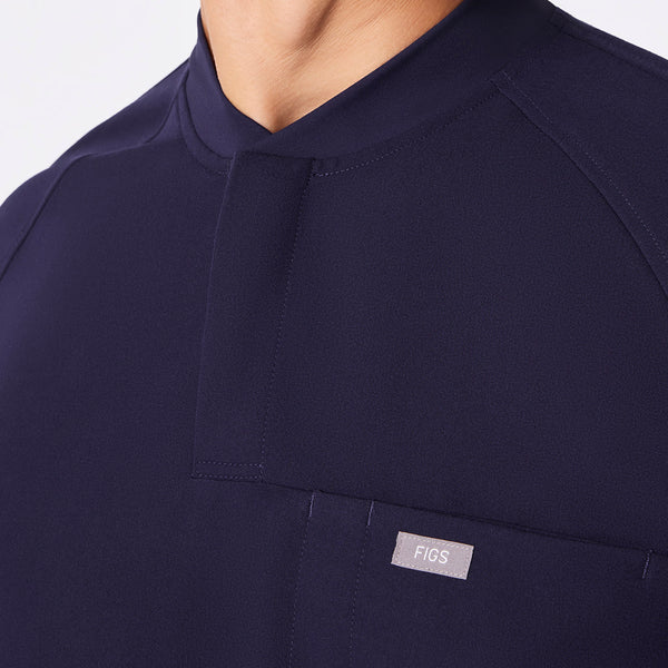 men's Navy Stratton Henley - Longsleeve Scrub Top
