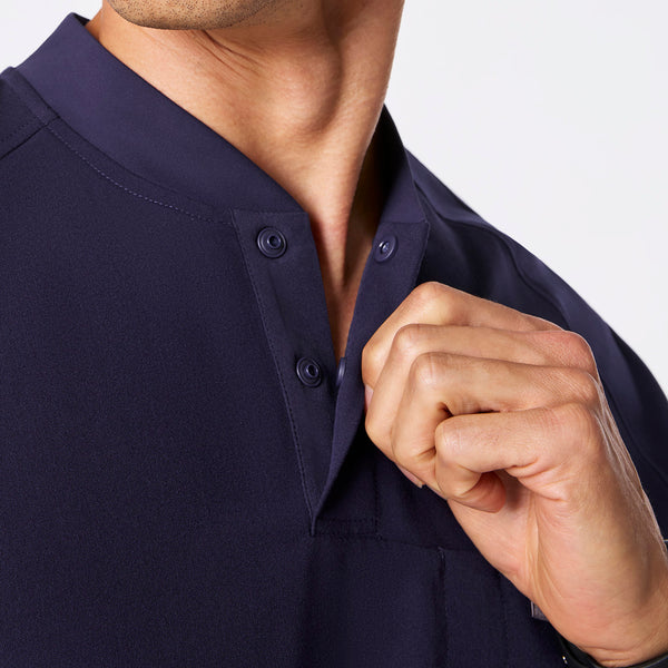 men's Navy Stratton Henley - Longsleeve Scrub Top