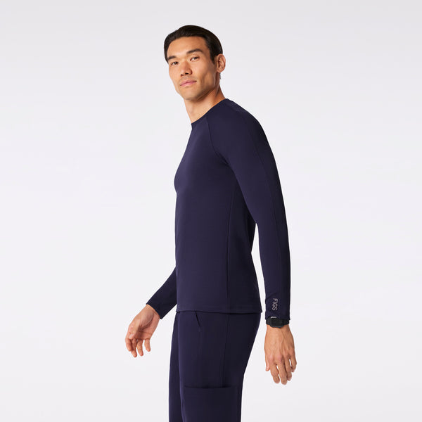 men's Navy Waffle - Longsleeve Underscrub