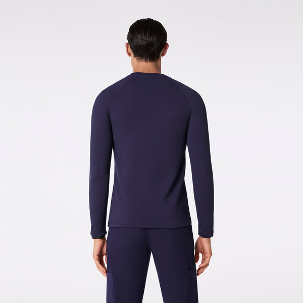 men's Navy Waffle - Longsleeve Underscrub