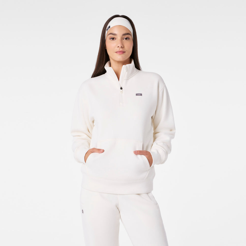women's Off White Off-Shift ¼ Zip - Sweatshirt™