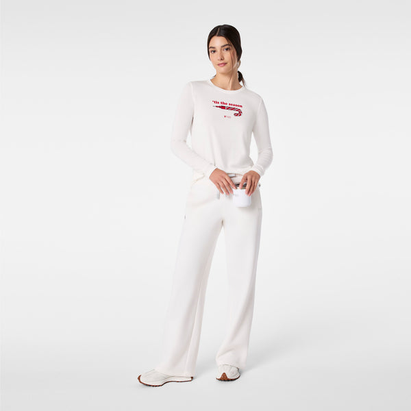 women's Off White Tis The Season Supersoft - Longsleeve Underscrub