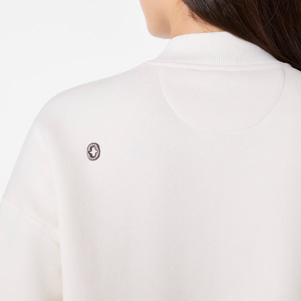 women's Off White Off-Shift Bomber Sweatshirt™